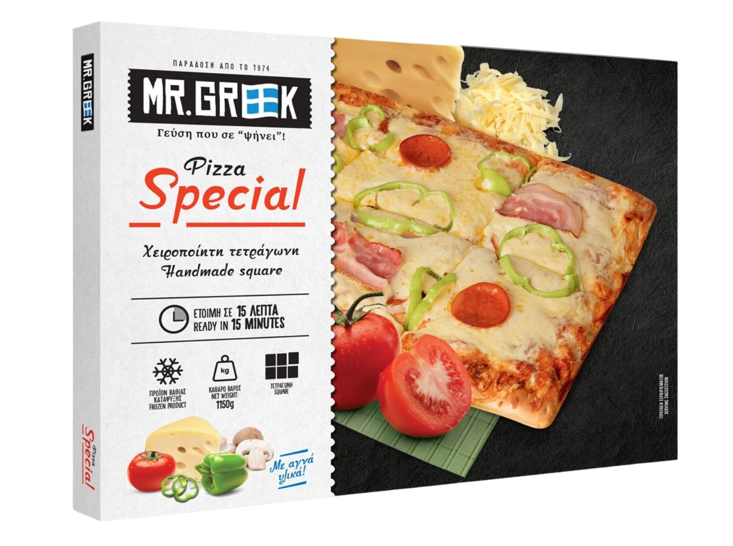 Mr Greek Square Frozen Pizzas